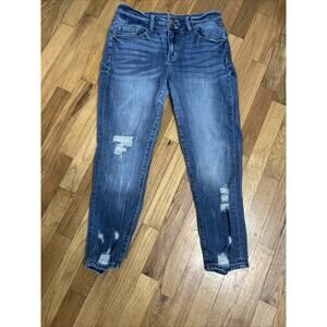 BKE Payton Universal Fit Mid-Rise Ankle Skinny Distressed Size 29